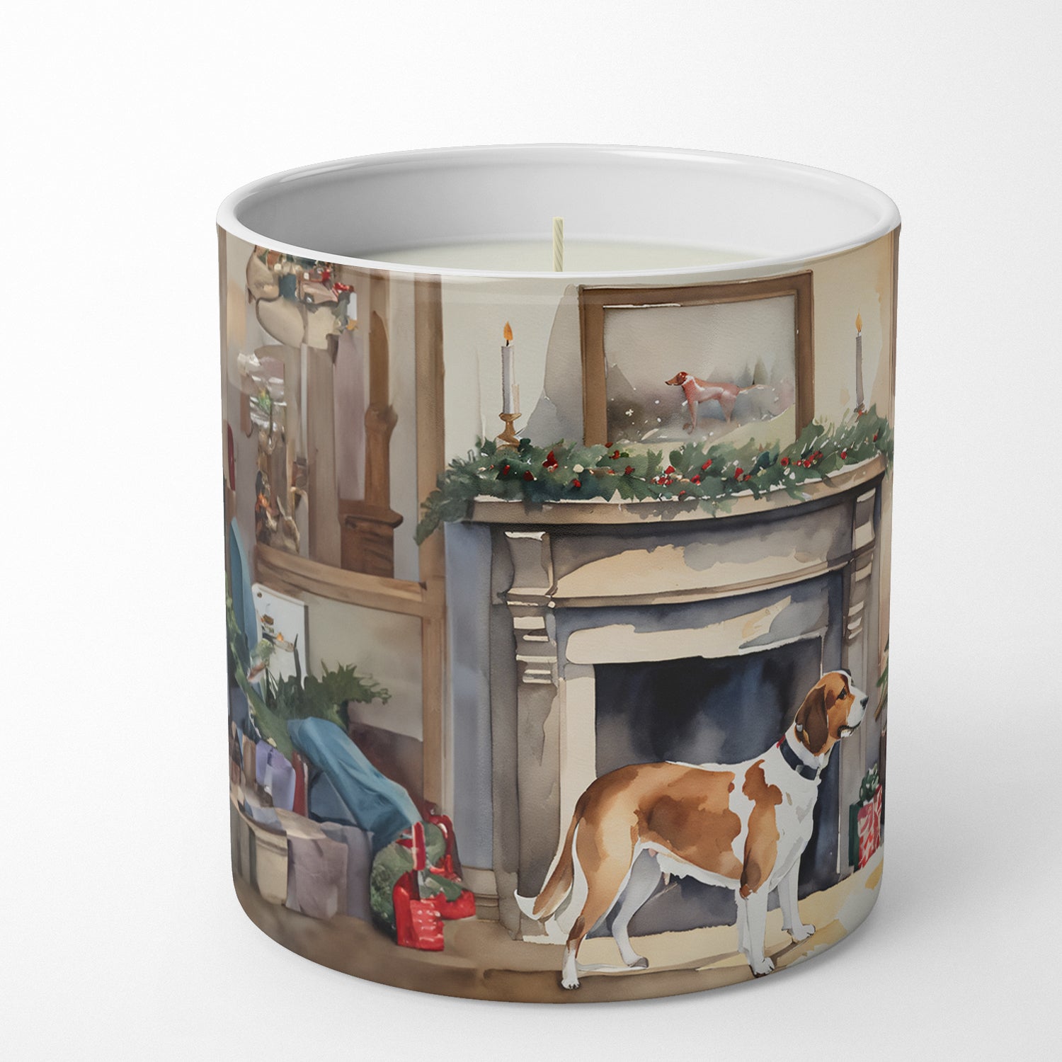 Buy this English Foxhound Cozy Christmas Decorative Soy Candle
