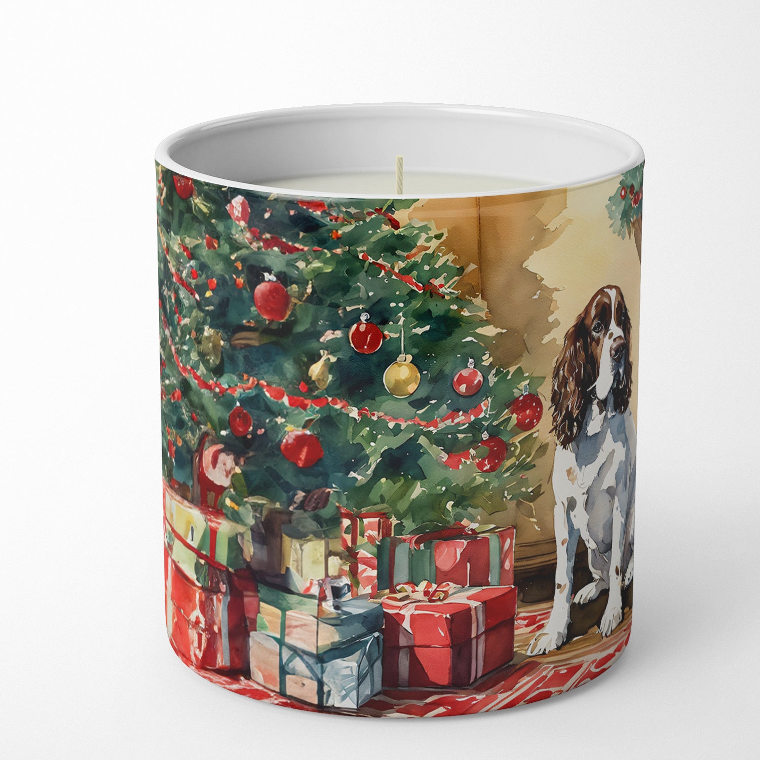 Buy this English Springer Spaniel Cozy Christmas Decorative Soy Candle