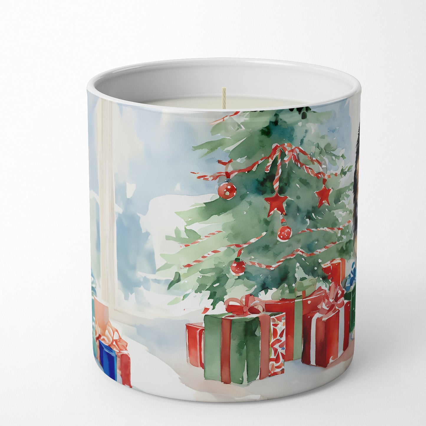 Buy this Finnish Lapphund Cozy Christmas Decorative Soy Candle