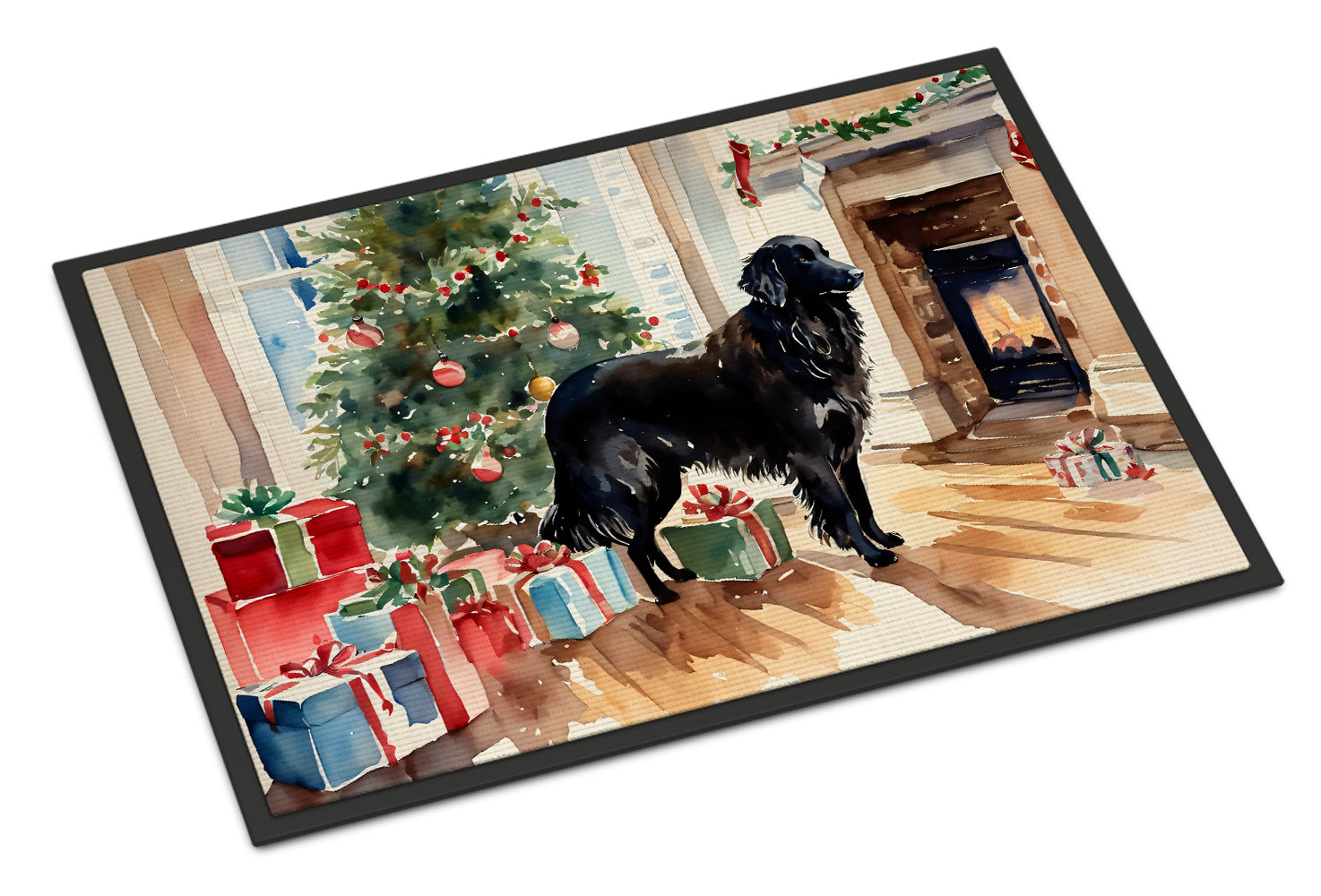 Buy this Flat-Coated Retriever Cozy Christmas Doormat