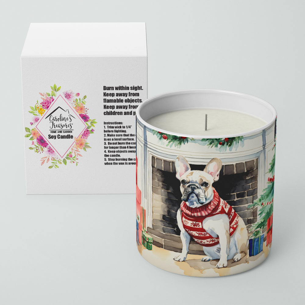 French Bulldog Cozy Christmas Decorative Soy Candle