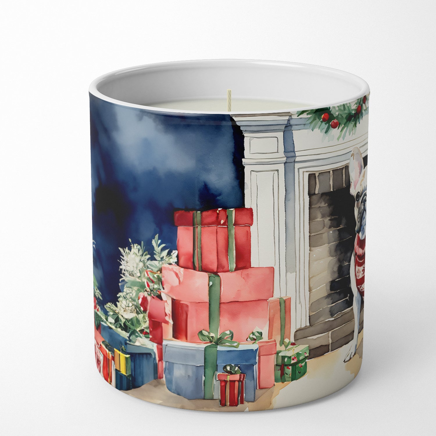Buy this French Bulldog Cozy Christmas Decorative Soy Candle