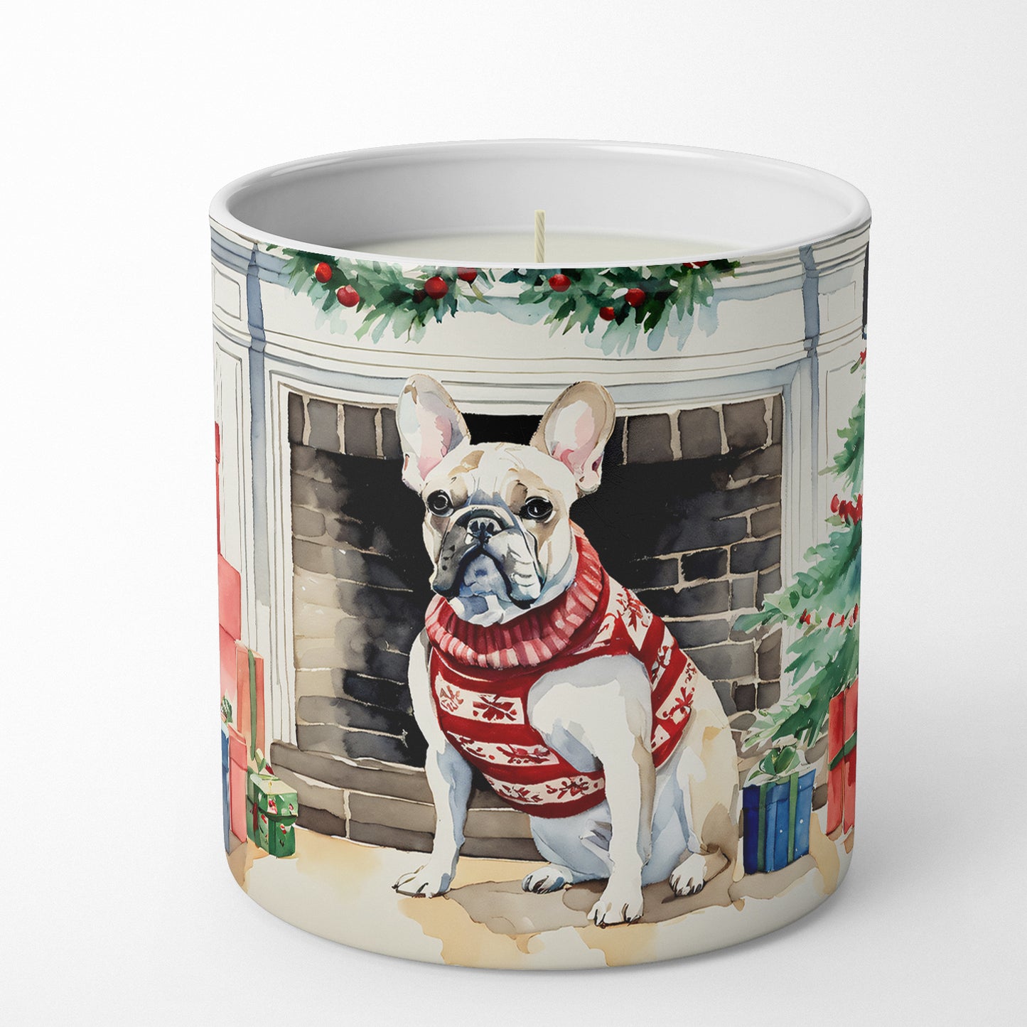 French Bulldog Cozy Christmas Decorative Soy Candle