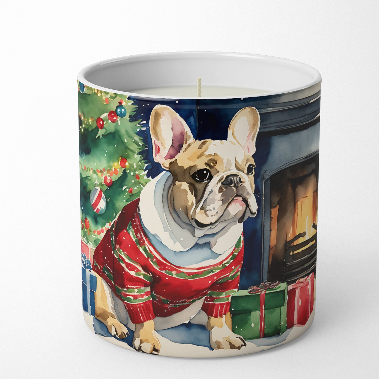 French Bulldog Cozy Christmas Decorative Soy Candle