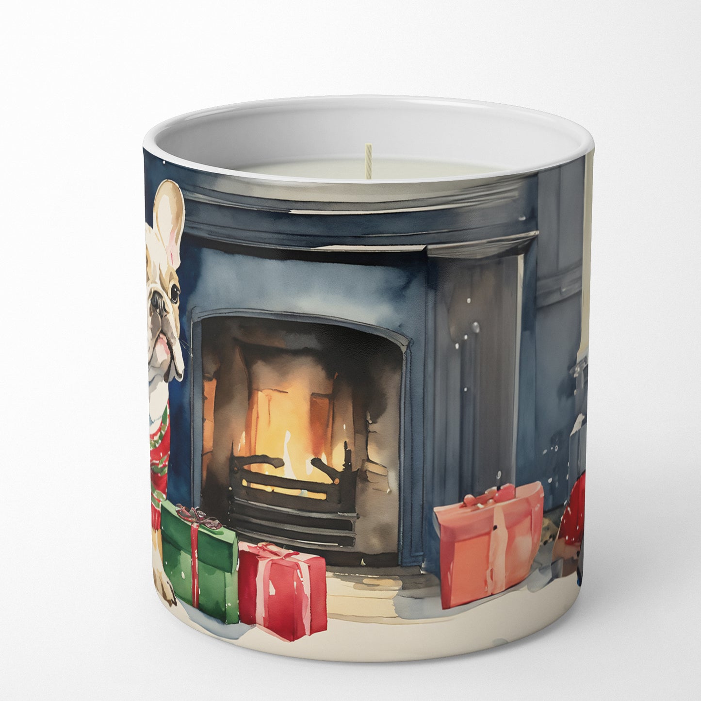French Bulldog Cozy Christmas Decorative Soy Candle