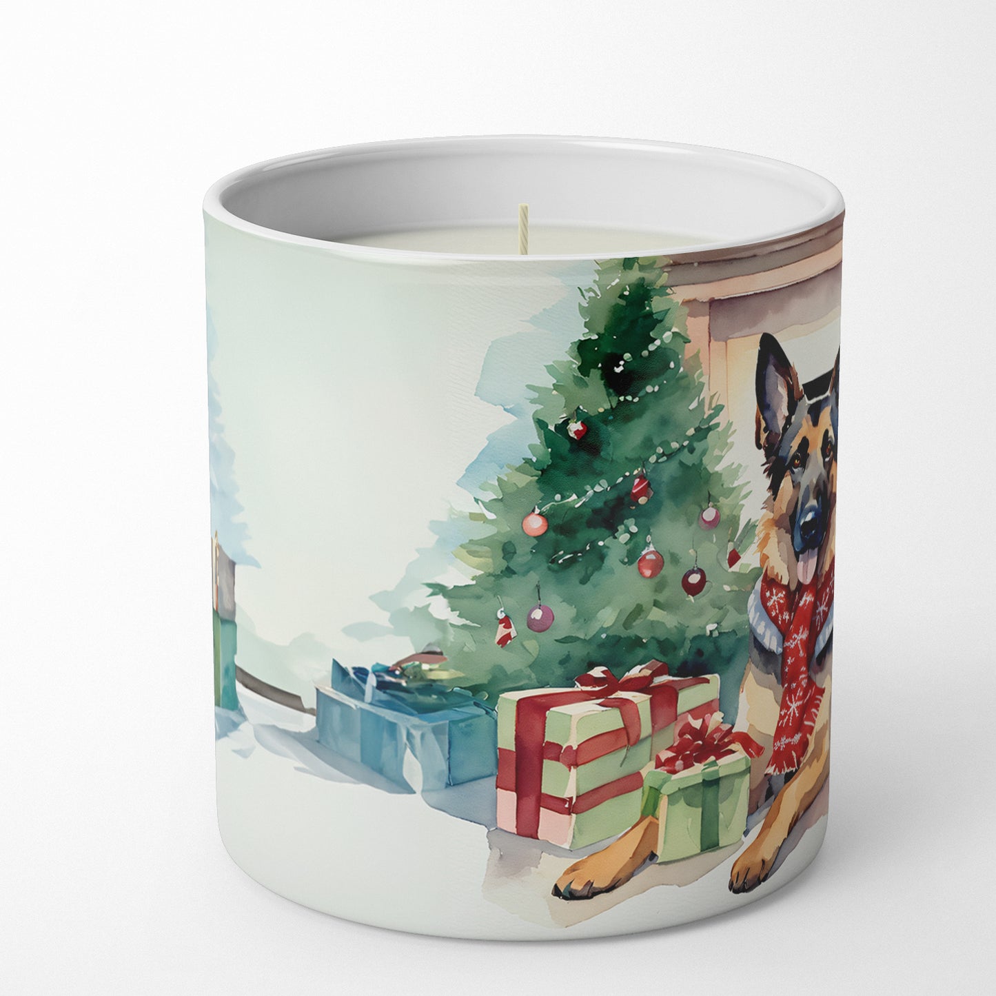 Buy this German Shepherd Cozy Christmas Decorative Soy Candle