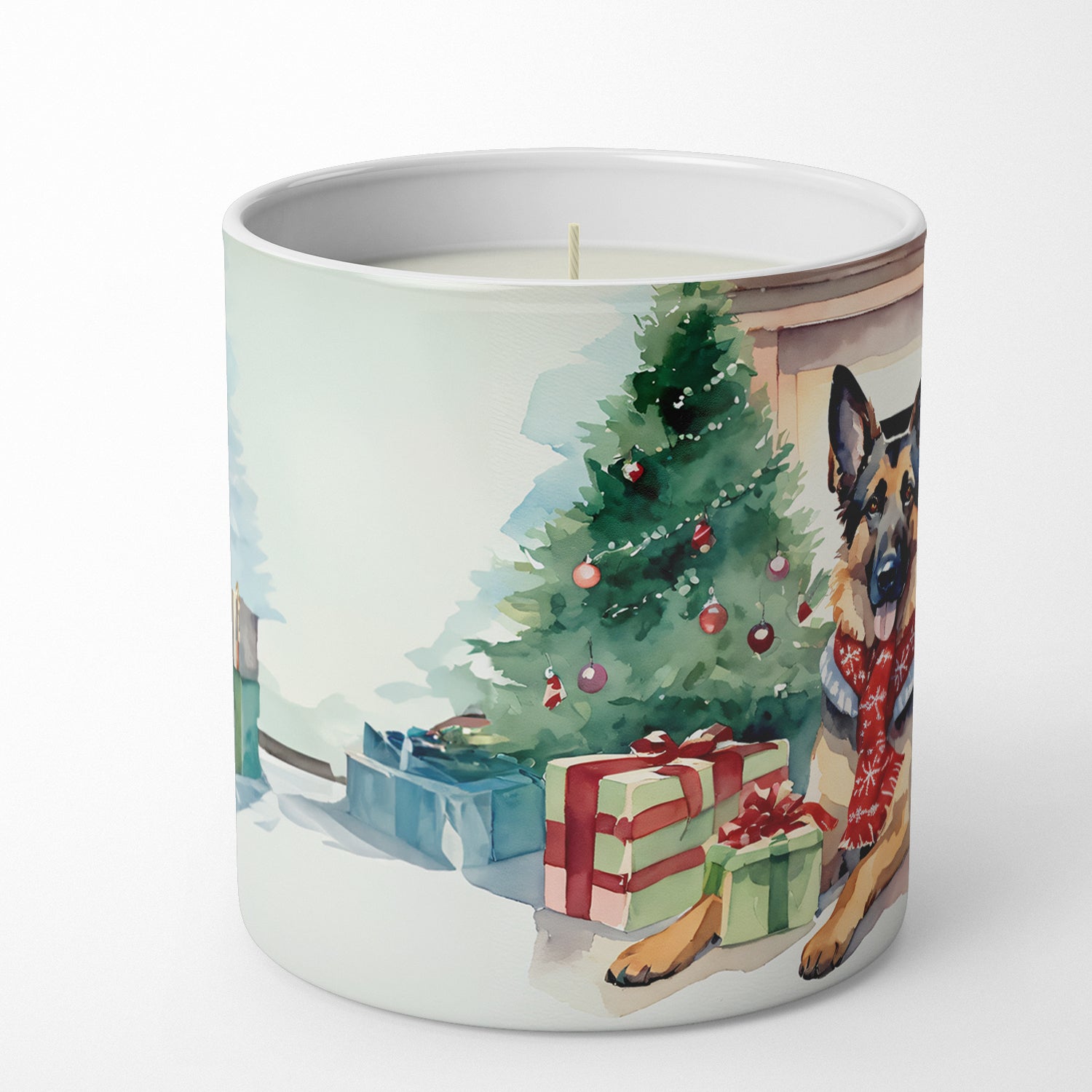 Buy this German Shepherd Cozy Christmas Decorative Soy Candle