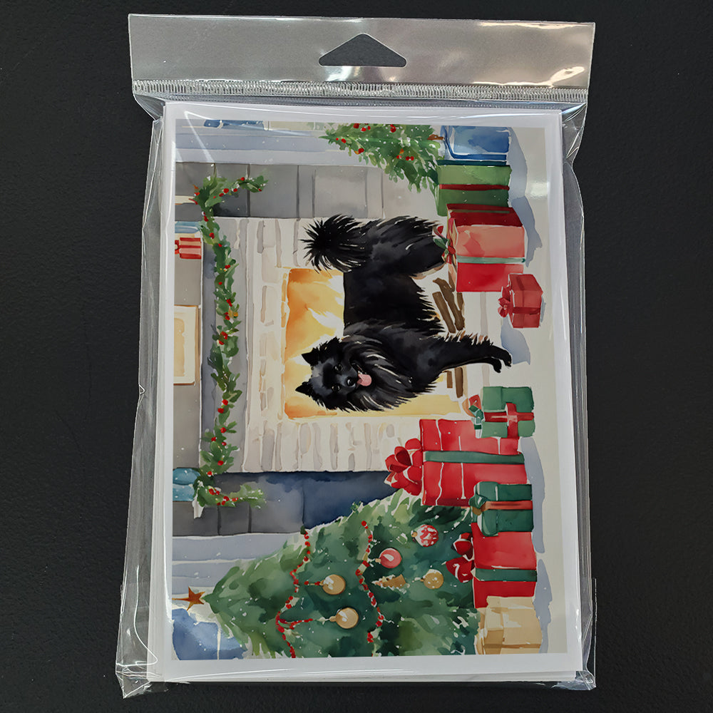 German Spitz Cozy Christmas Greeting Cards Pack of 8