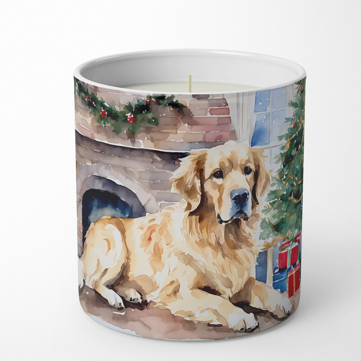 Golden Retriever Cozy Christmas Decorative Soy Candle