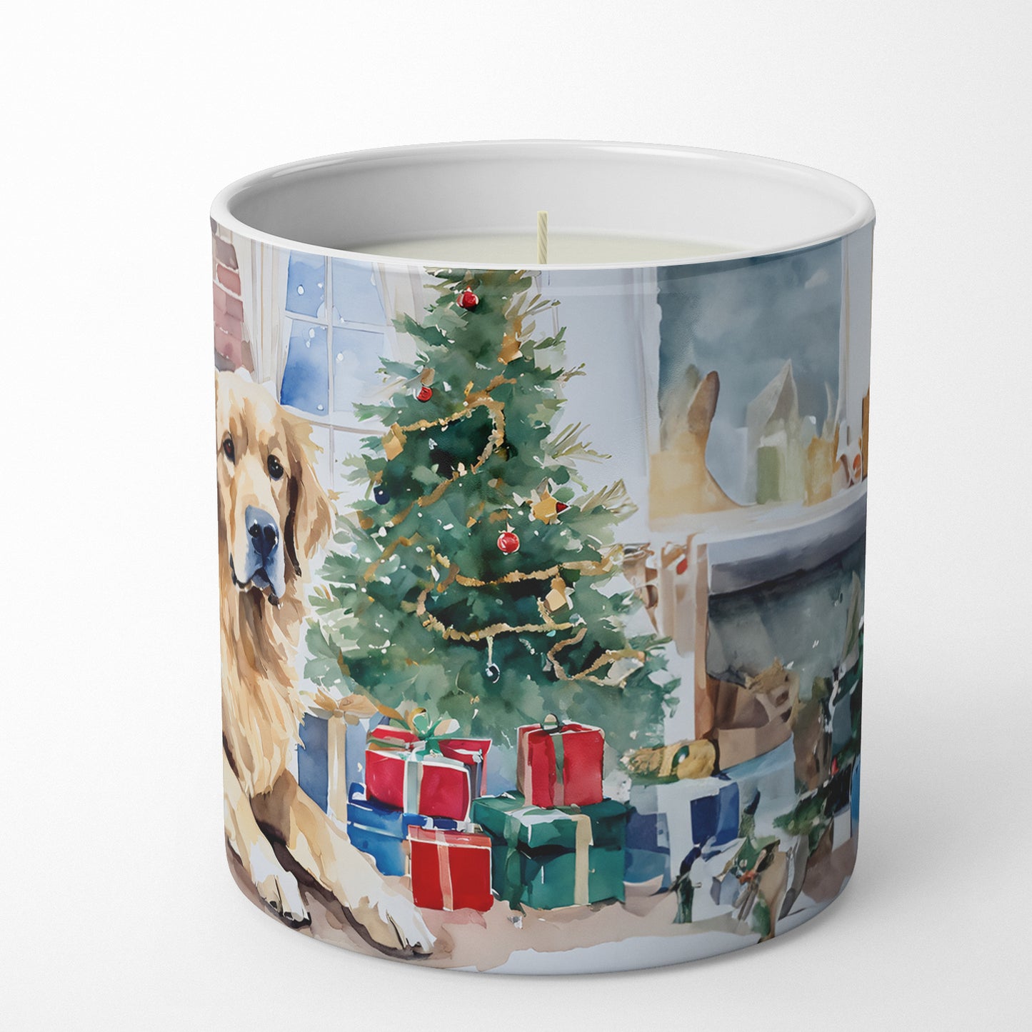 Golden Retriever Cozy Christmas Decorative Soy Candle