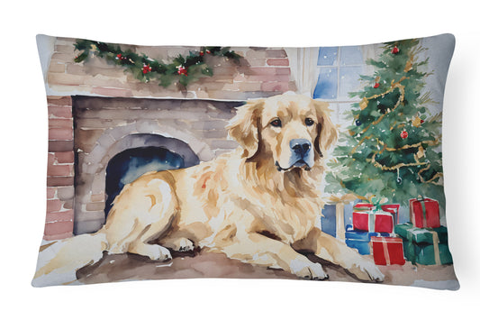 Buy this Golden Retriever Cozy Christmas Throw Pillow