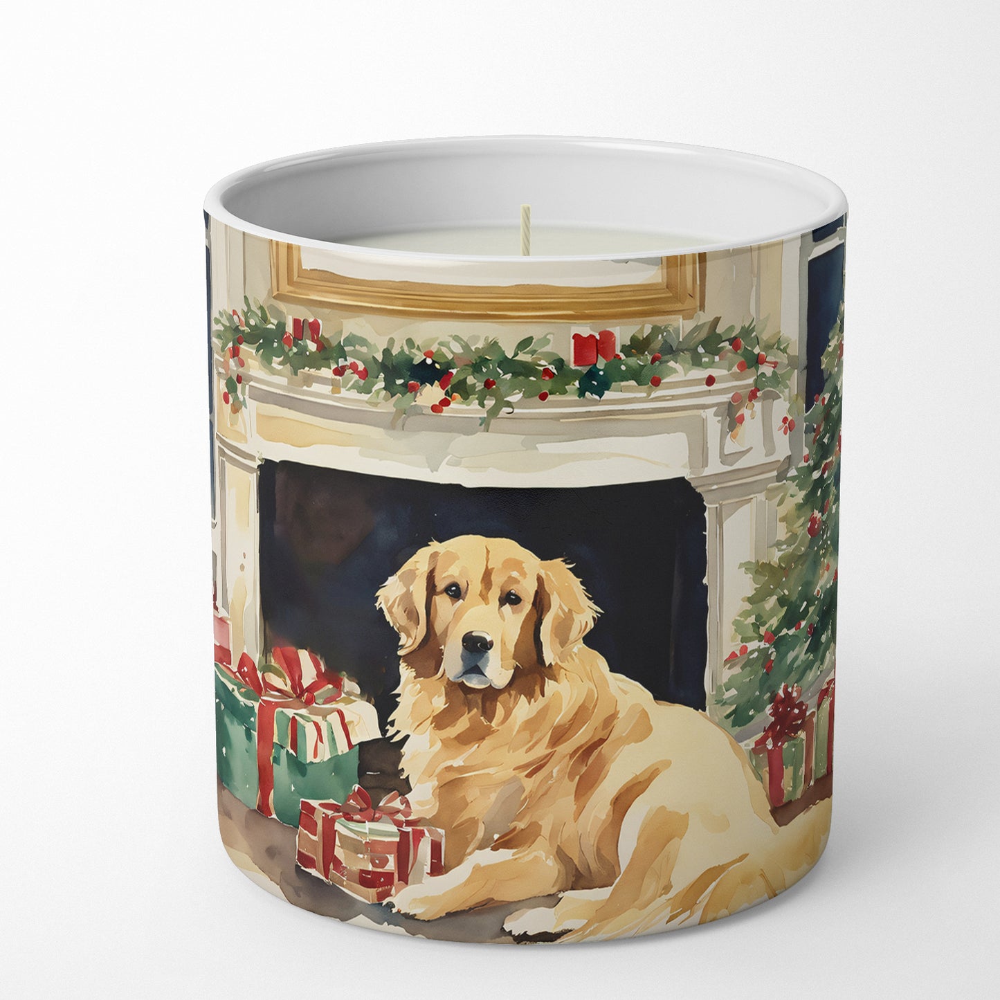 Golden Retriever Cozy Christmas Decorative Soy Candle