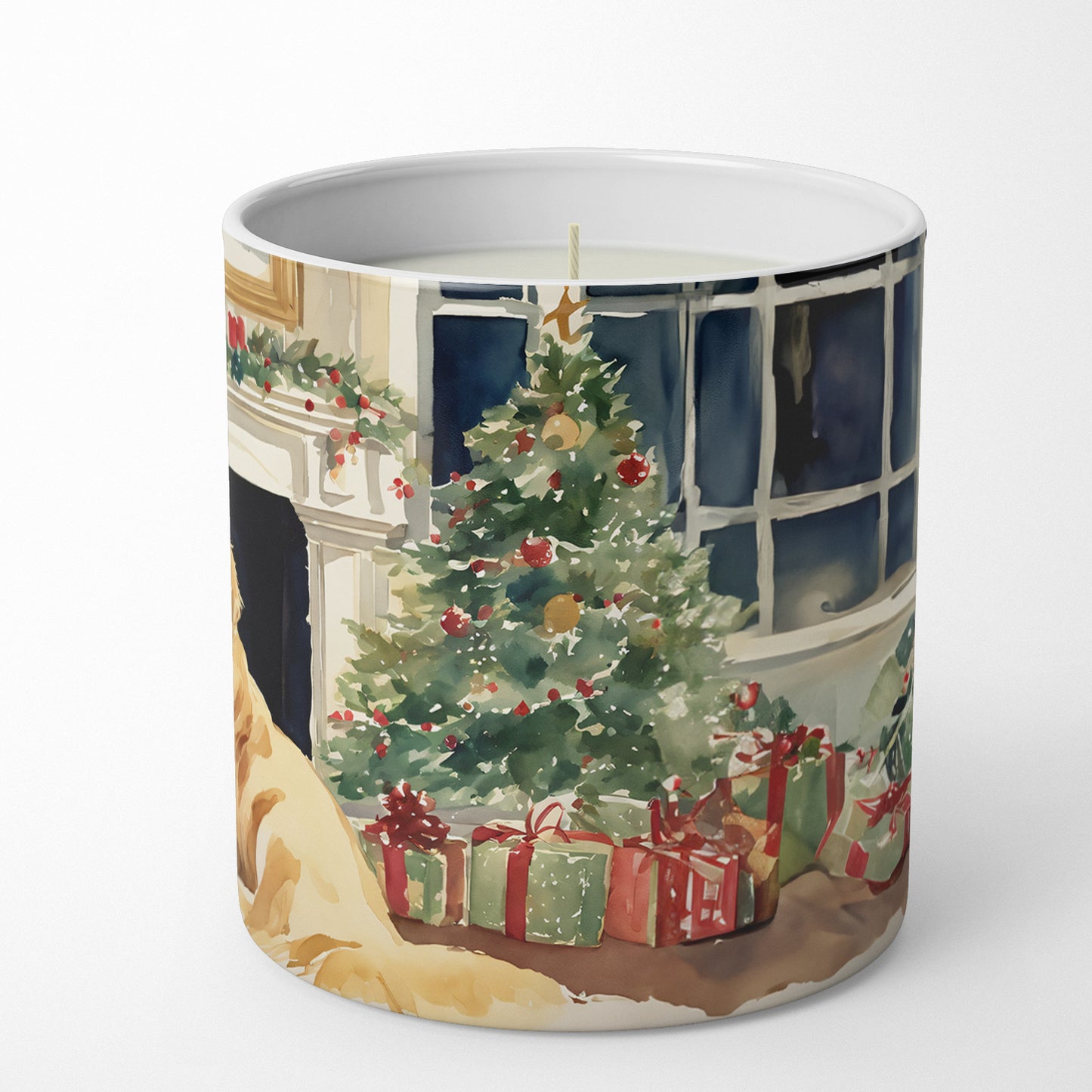 Golden Retriever Cozy Christmas Decorative Soy Candle