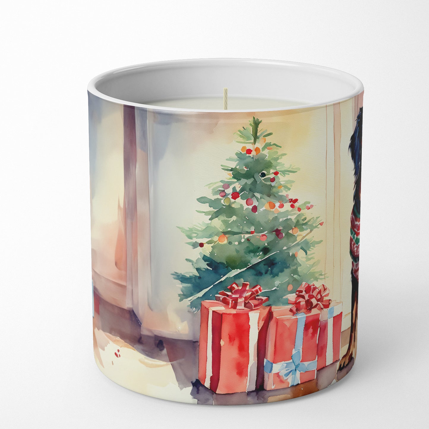 Buy this Gordon Setter Cozy Christmas Decorative Soy Candle