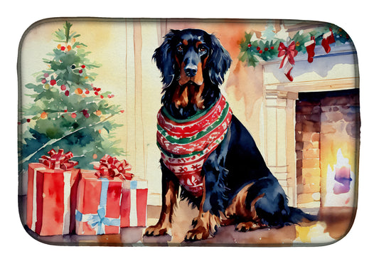 Buy this Gordon Setter Cozy Christmas Dish Drying Mat