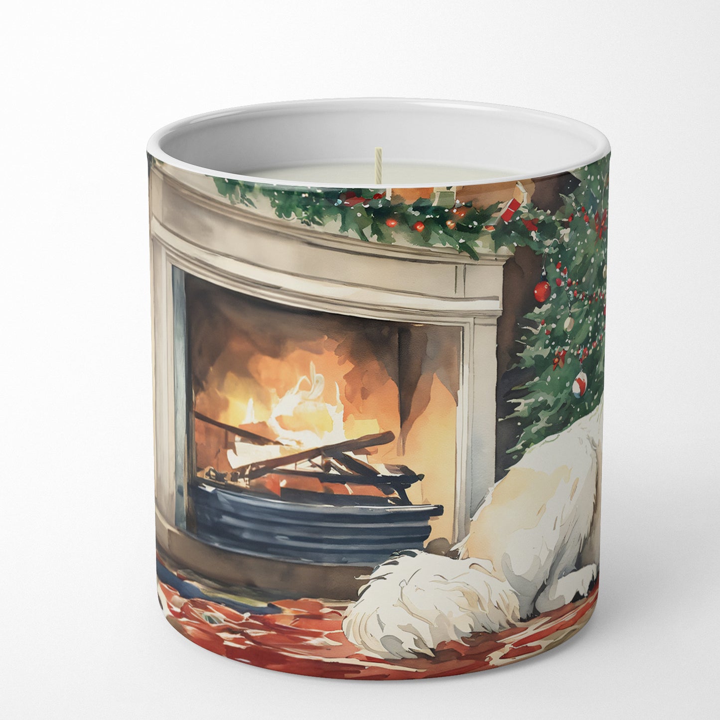 Buy this Great Pyrenees Cozy Christmas Decorative Soy Candle