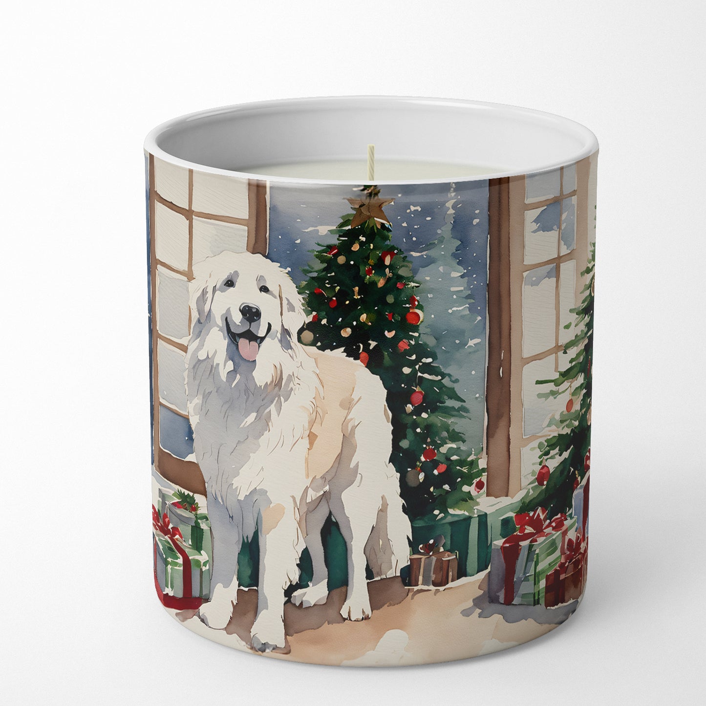 Great Pyrenees Cozy Christmas Decorative Soy Candle