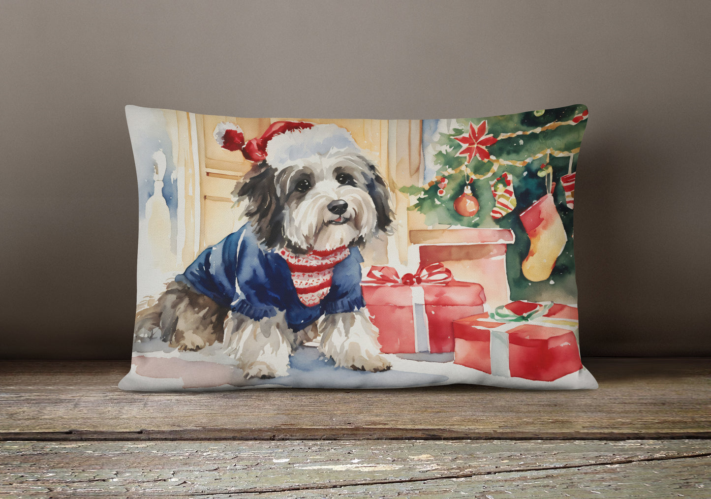 Havanese Cozy Christmas Throw Pillow