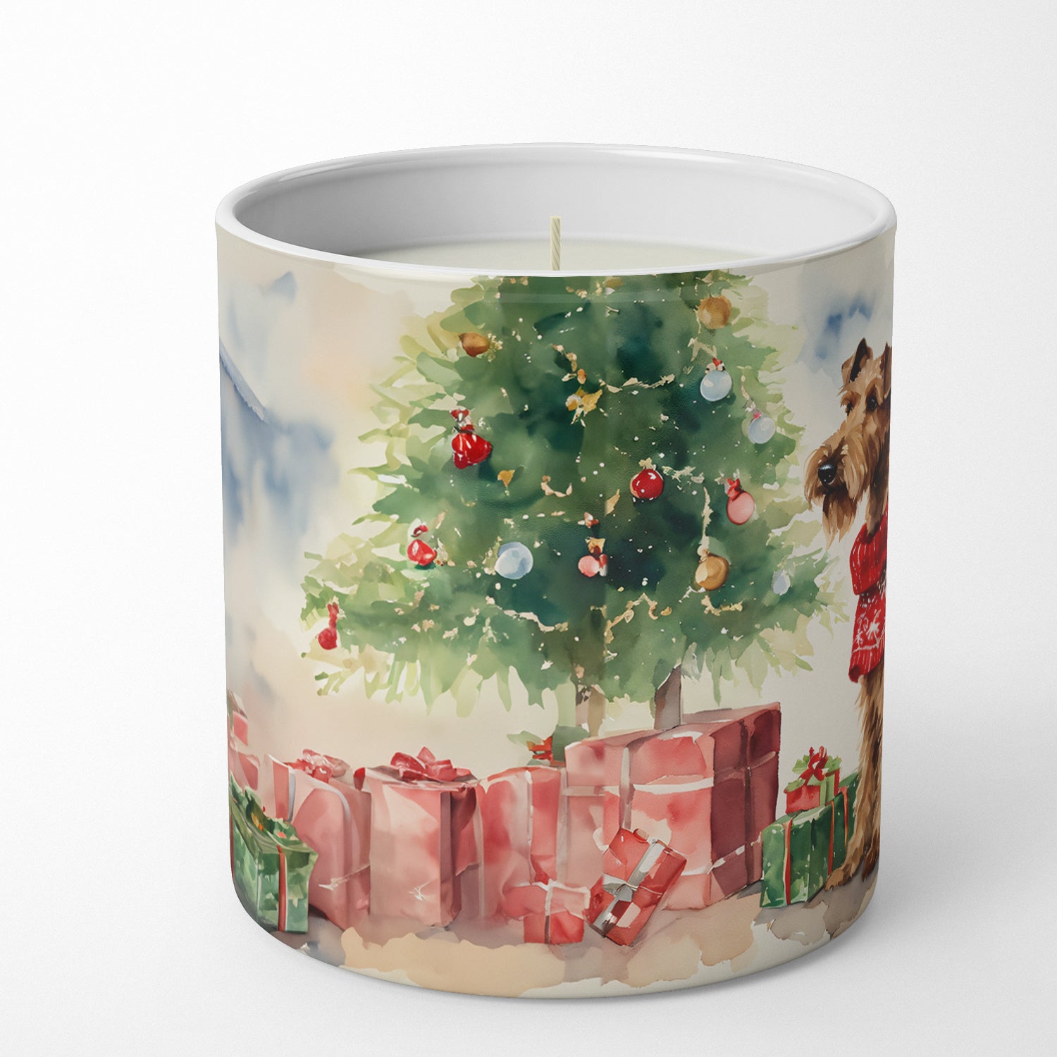 Buy this Irish Terrier Cozy Christmas Decorative Soy Candle