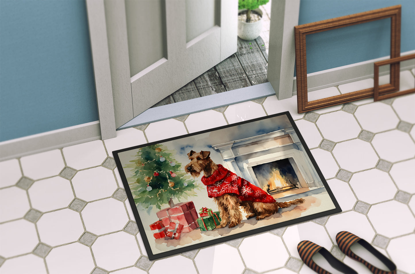 Irish Terrier Cozy Christmas Doormat