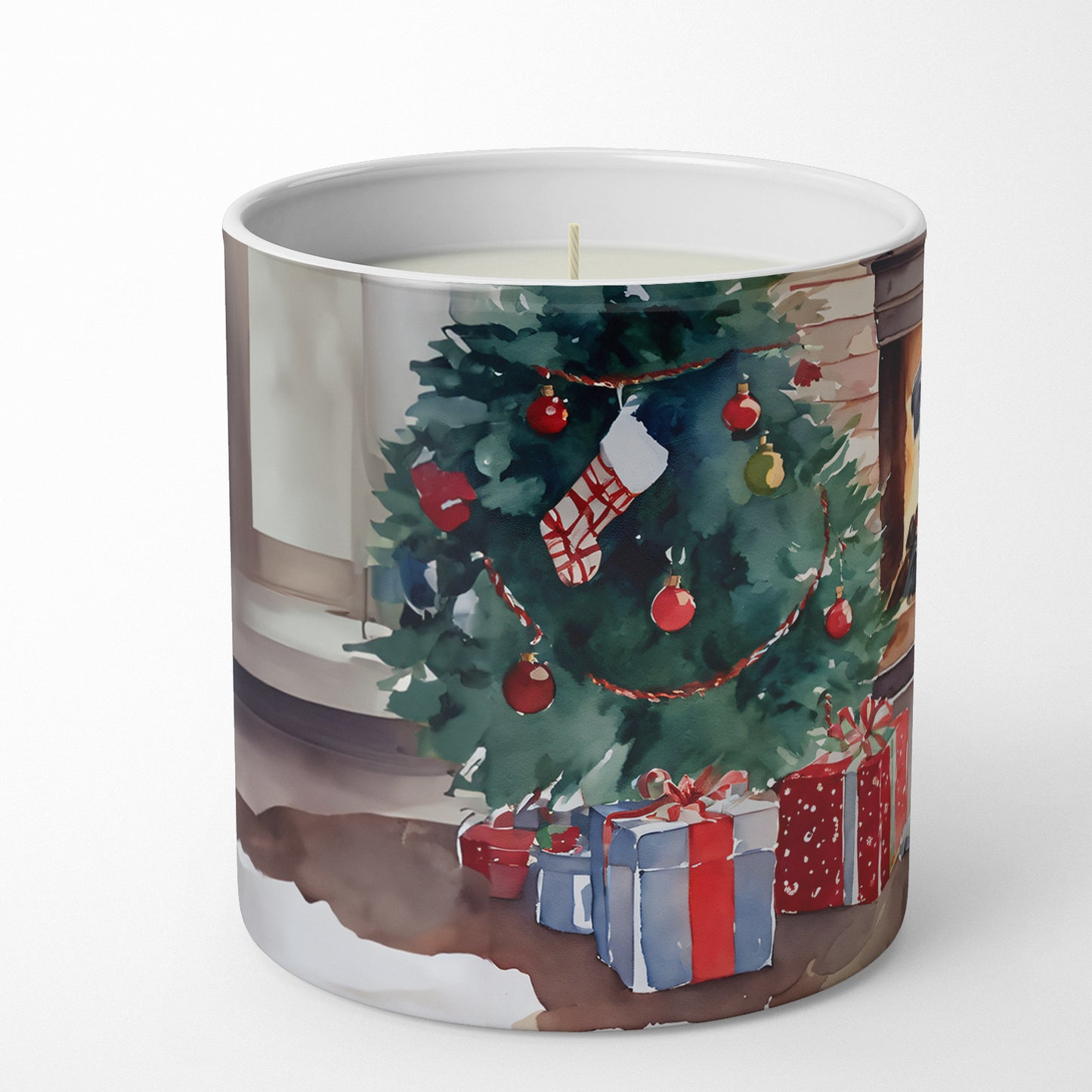 Buy this Irish Wolfhound Cozy Christmas Decorative Soy Candle
