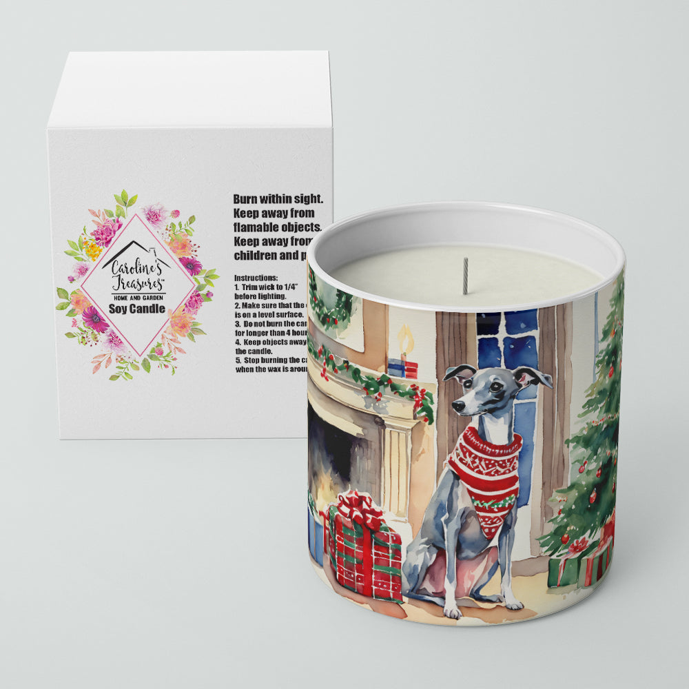 Italian Greyhound Cozy Christmas Decorative Soy Candle