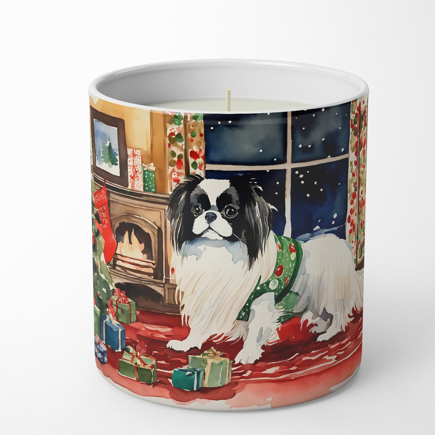 Japanese Chin Cozy Christmas Decorative Soy Candle