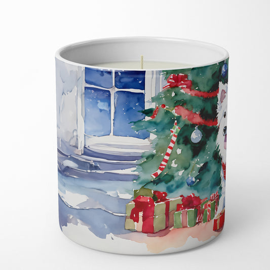 Buy this Japanese Spitz Cozy Christmas Decorative Soy Candle