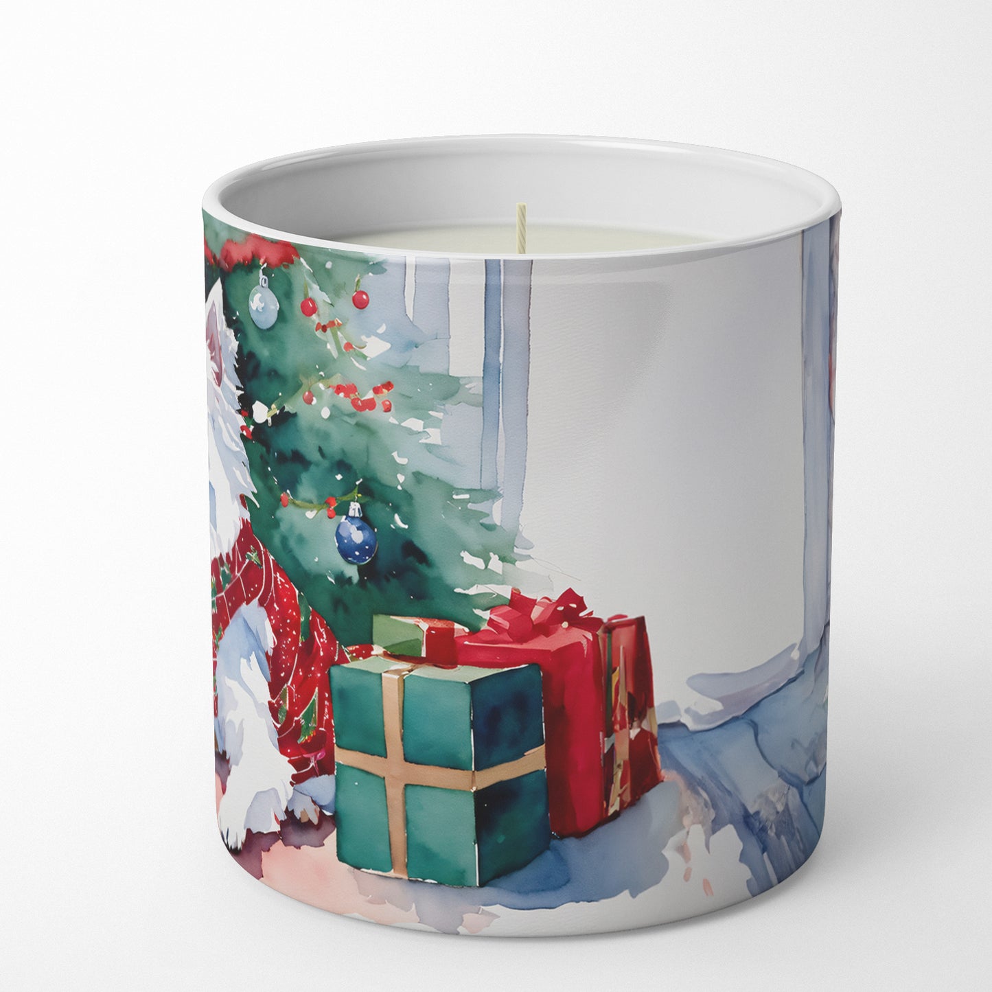 Japanese Spitz Cozy Christmas Decorative Soy Candle