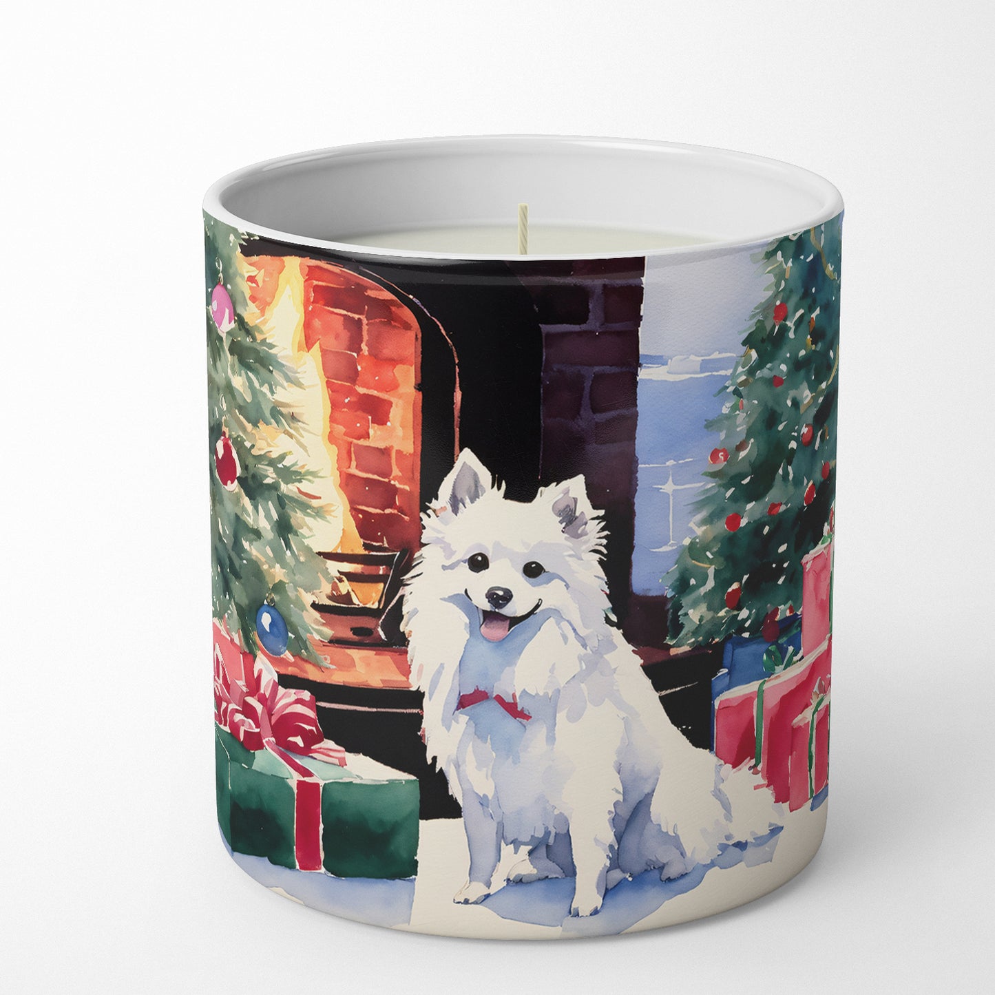 Japanese Spitz Cozy Christmas Decorative Soy Candle