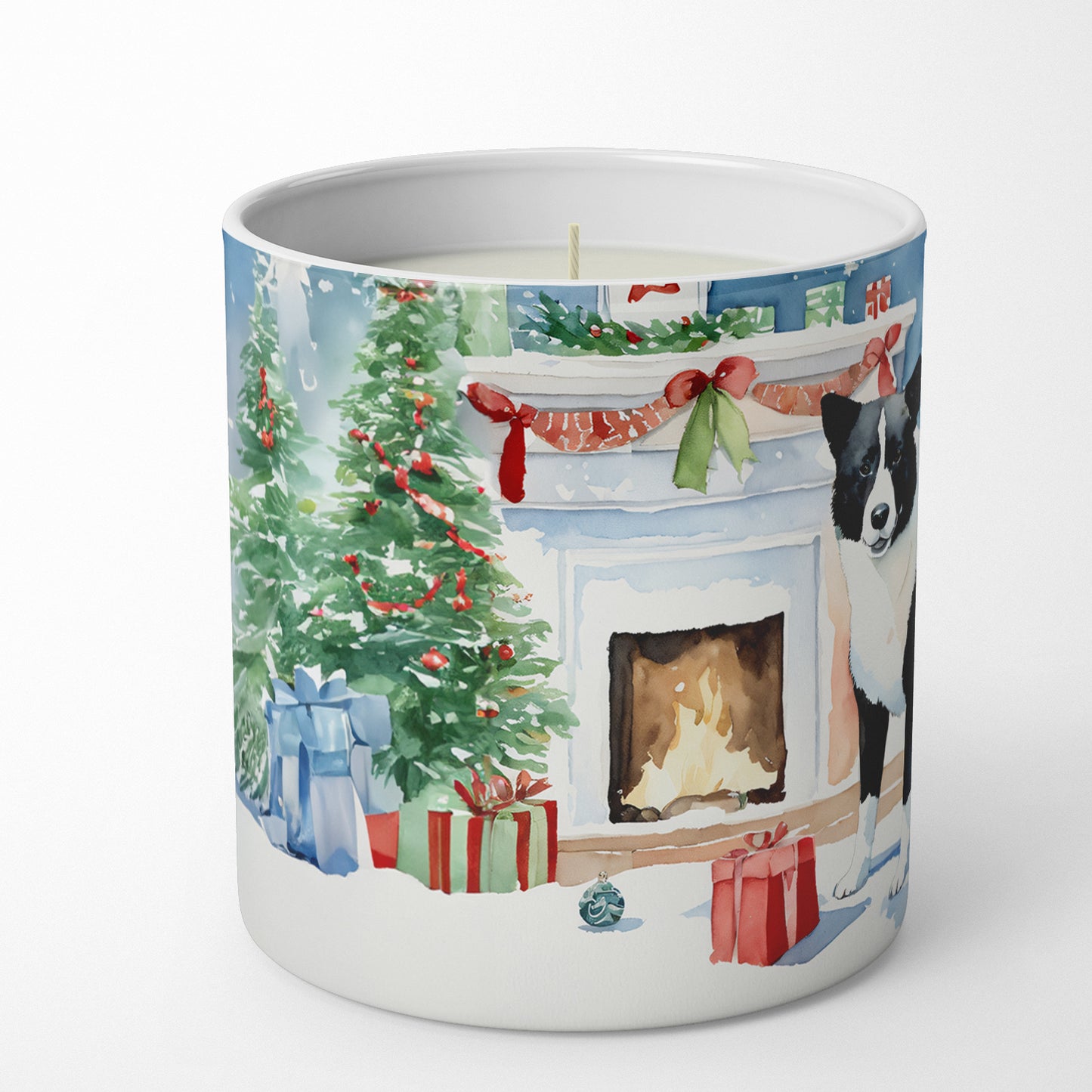 Buy this Karelian Bear Dog Cozy Christmas Decorative Soy Candle