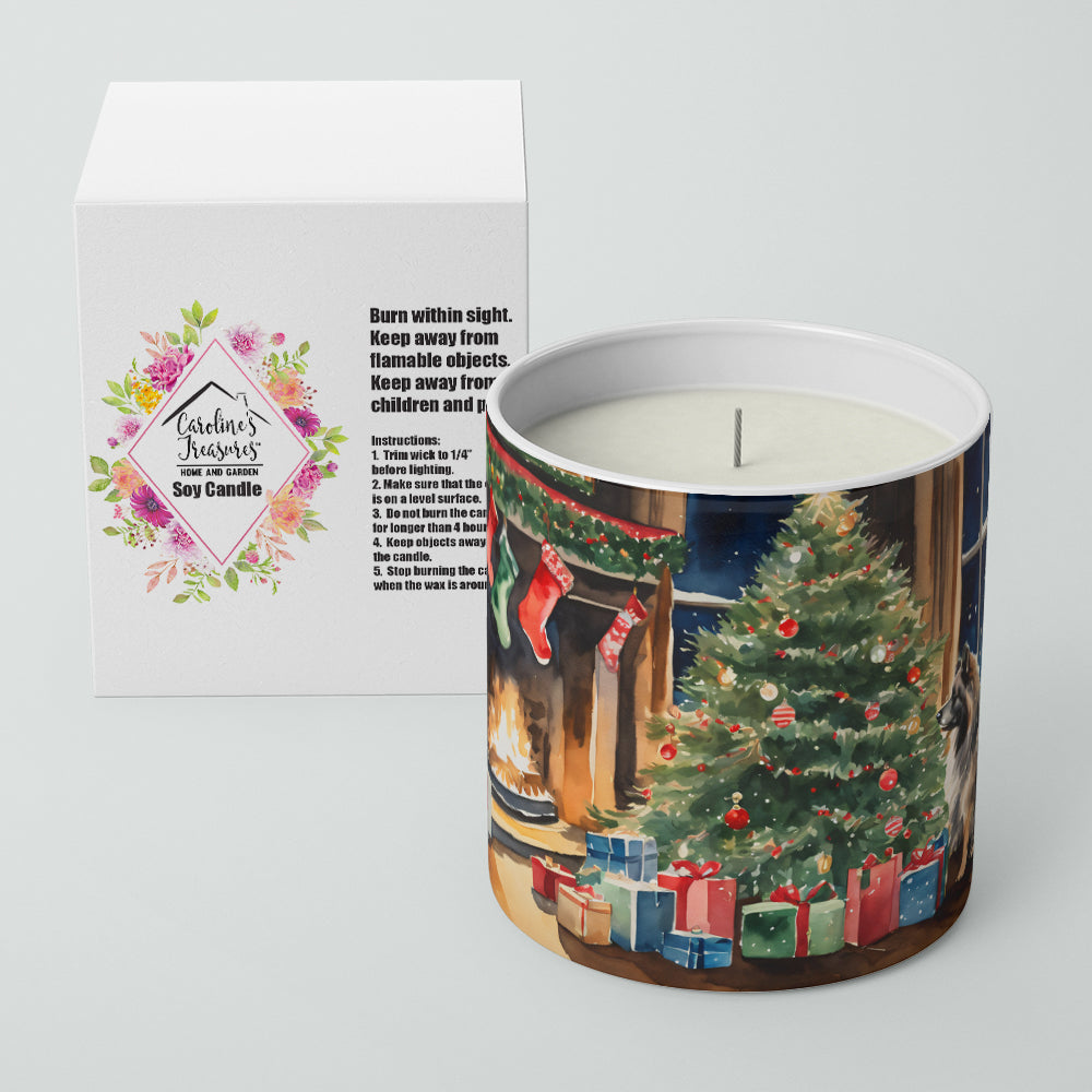 Keeshond Cozy Christmas Decorative Soy Candle