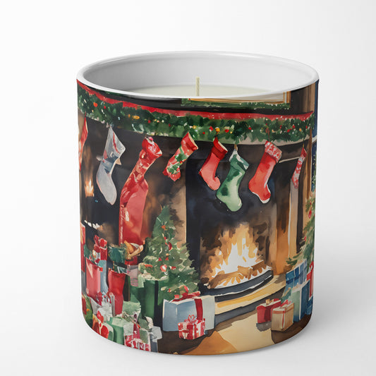 Buy this Keeshond Cozy Christmas Decorative Soy Candle