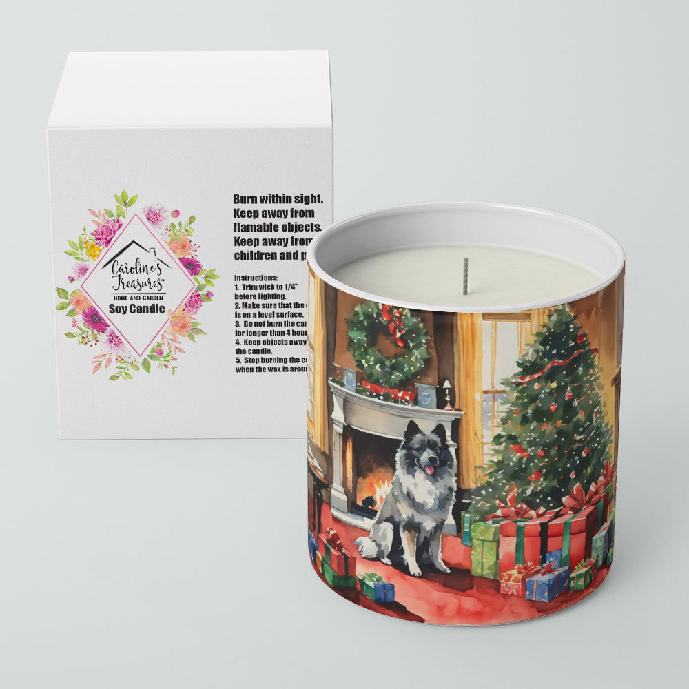 Keeshond Cozy Christmas Decorative Soy Candle