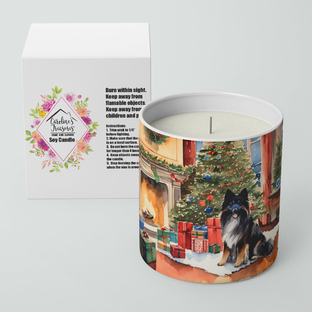 Keeshond Cozy Christmas Decorative Soy Candle