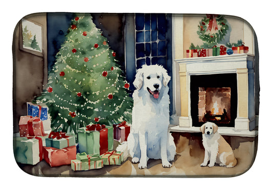 Buy this Kuvasz Cozy Christmas Dish Drying Mat