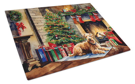 Buy this Lakeland Terrier Cozy Christmas Glass Cutting Board