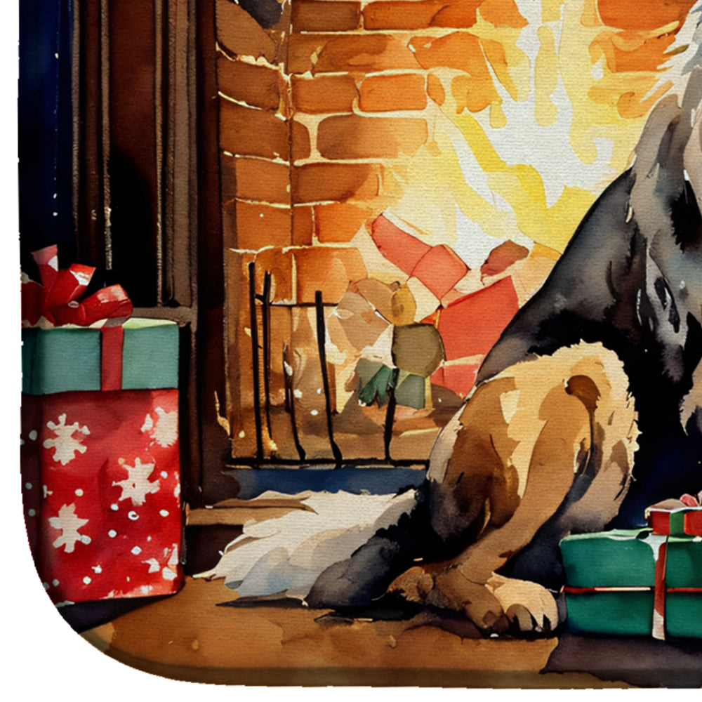 Leonberger Cozy Christmas Dish Drying Mat