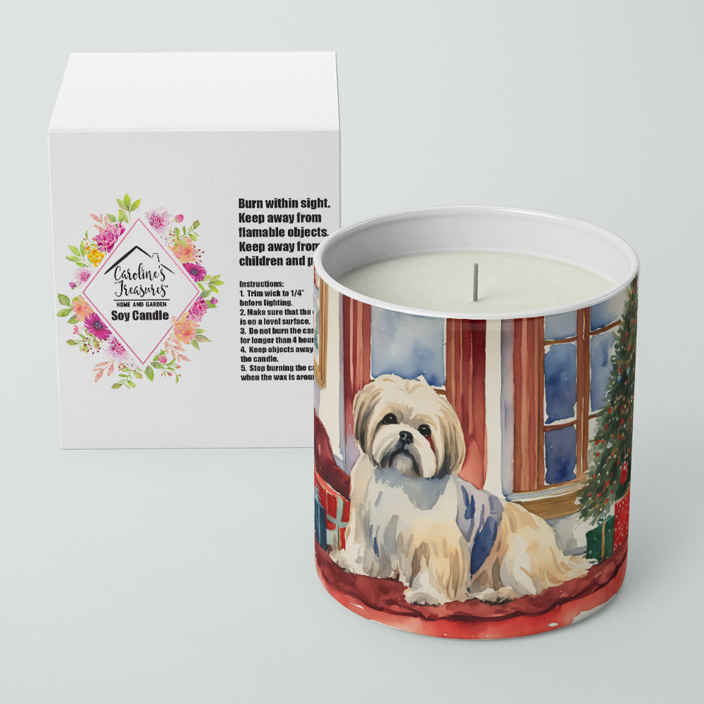 Lhasa Apso Cozy Christmas Decorative Soy Candle