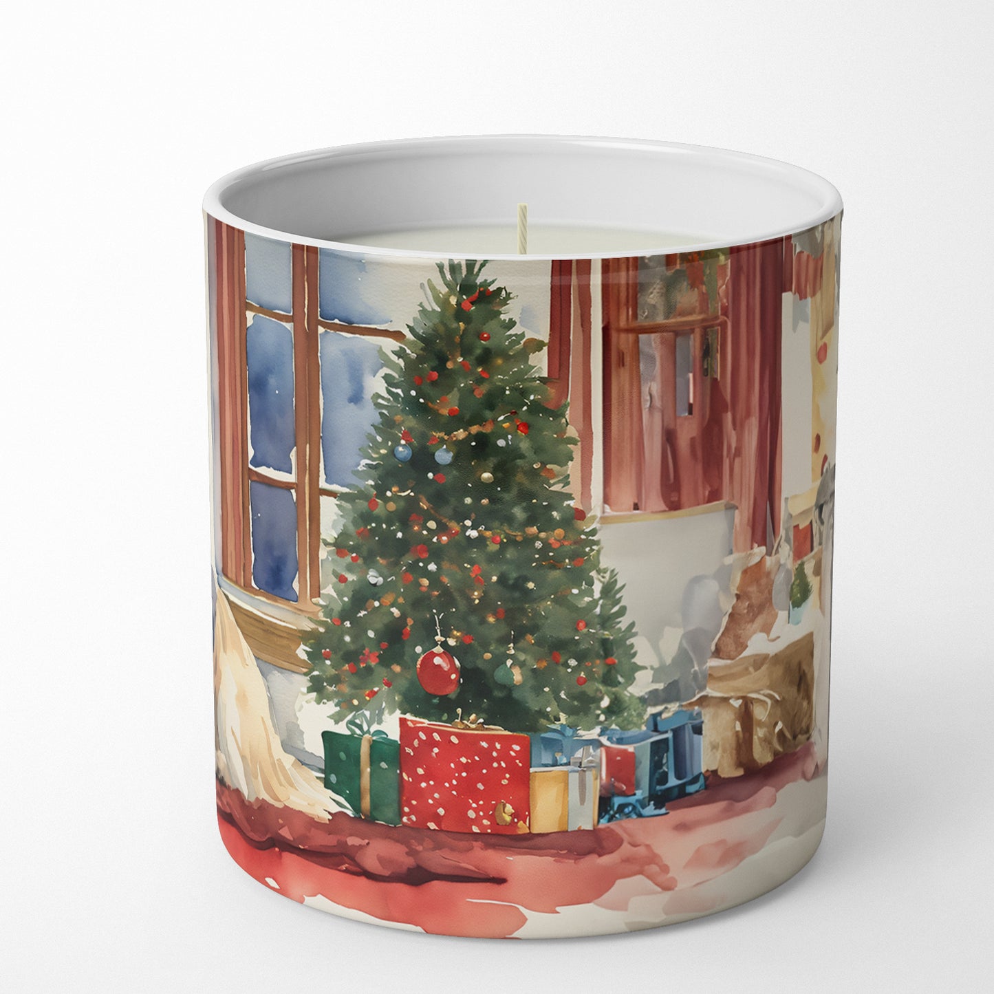 Lhasa Apso Cozy Christmas Decorative Soy Candle