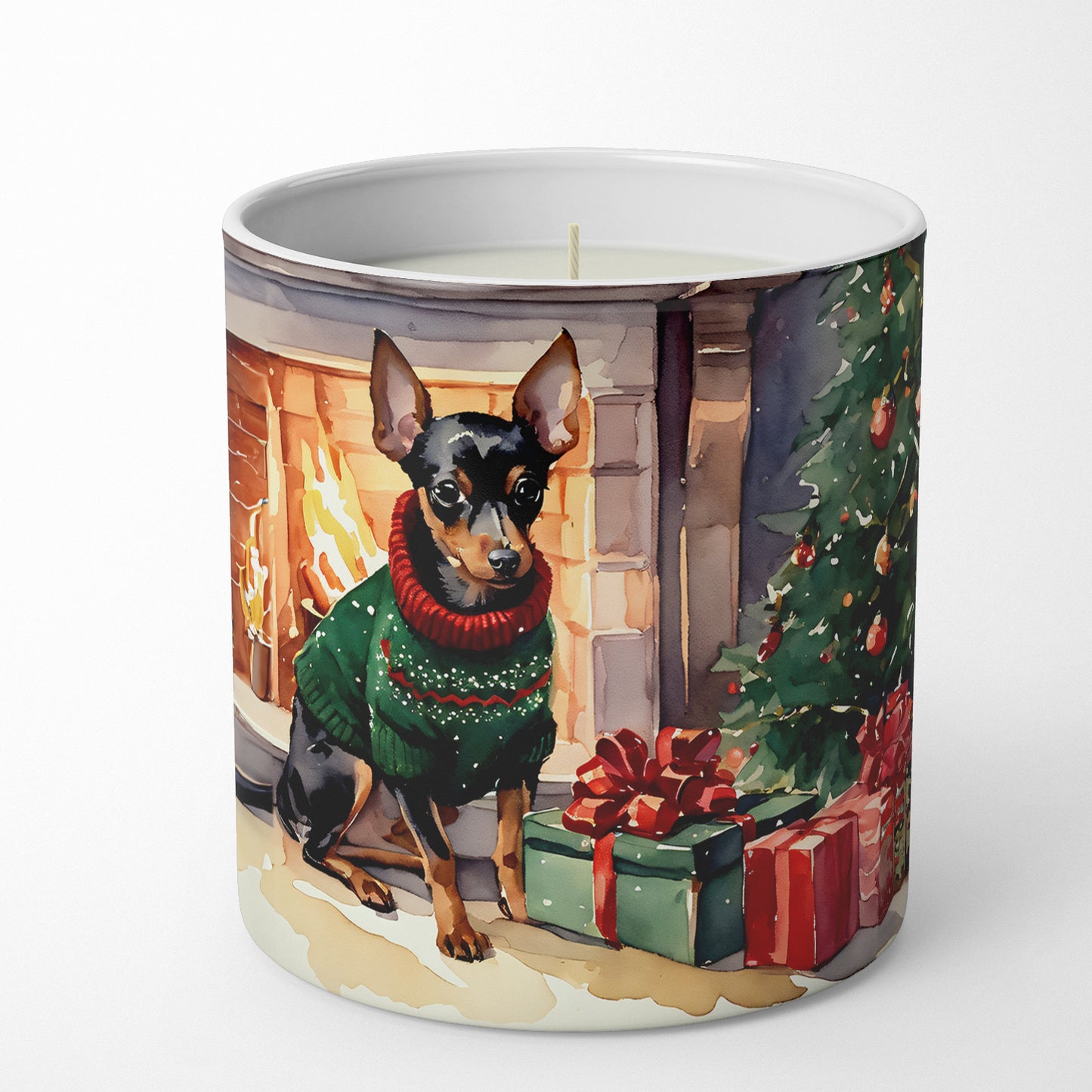 Miniature Pinscher Cozy Christmas Decorative Soy Candle