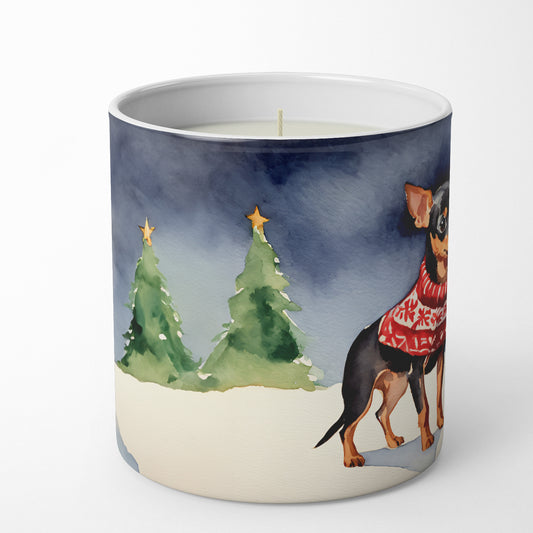 Buy this Miniature Pinscher Cozy Christmas Decorative Soy Candle