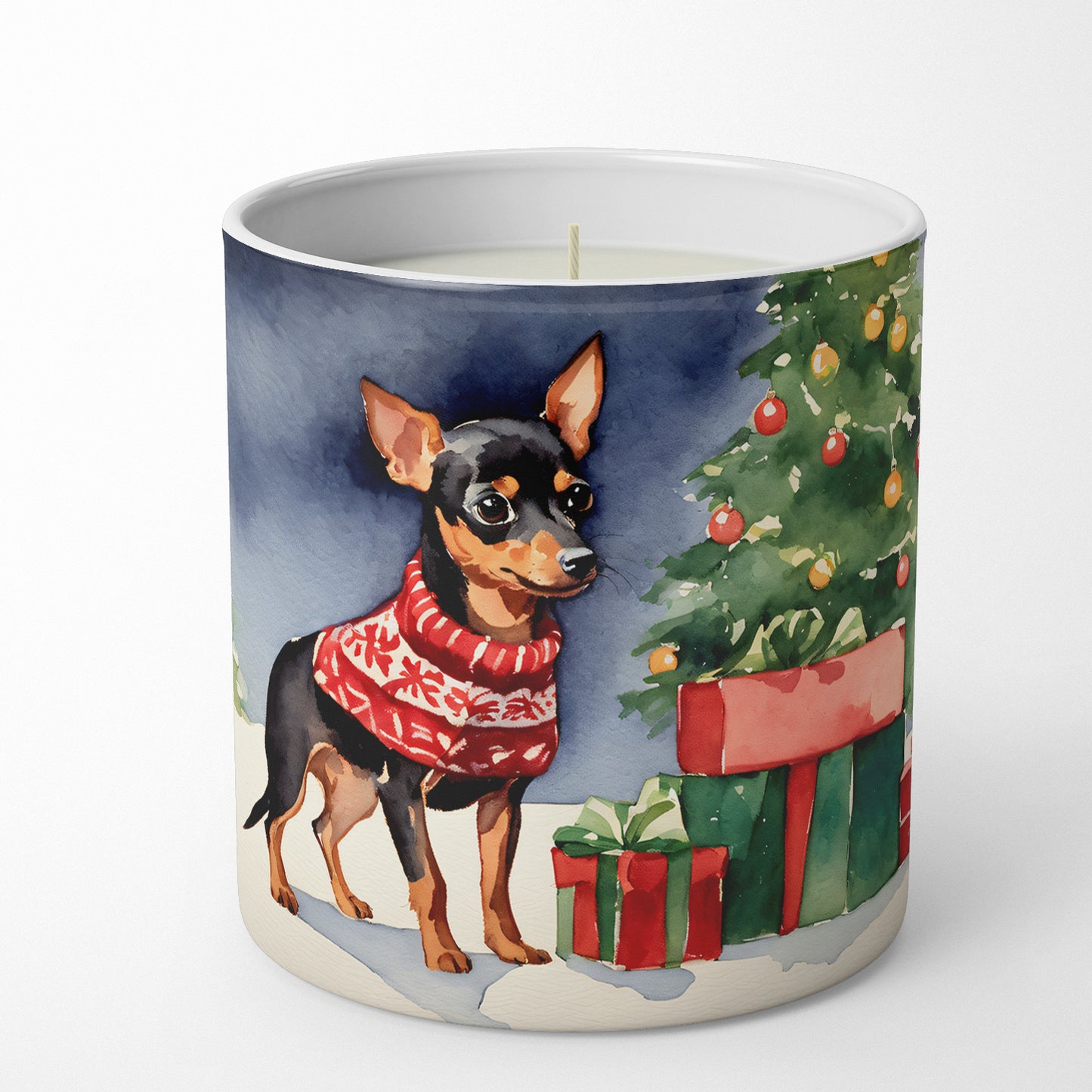 Miniature Pinscher Cozy Christmas Decorative Soy Candle