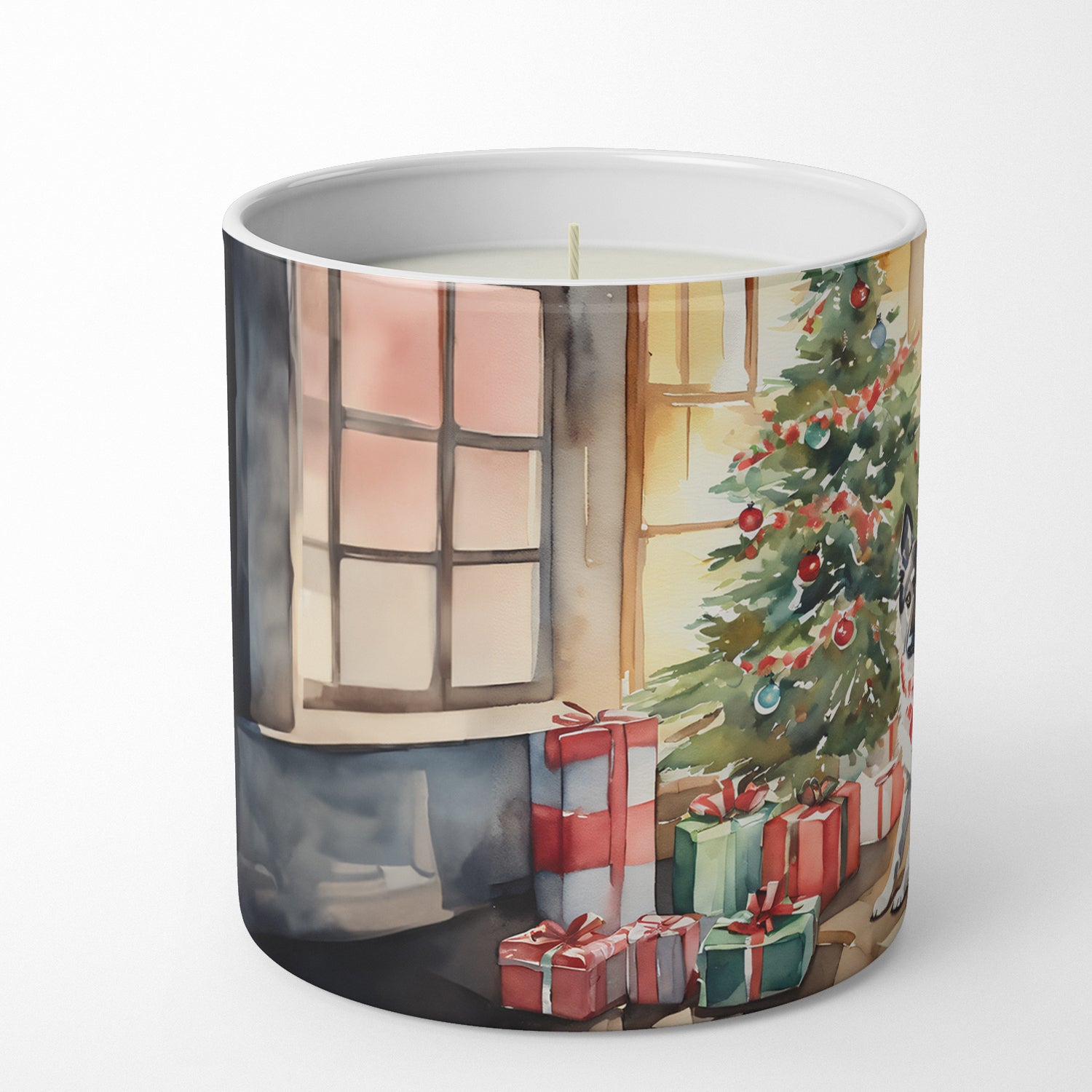 Buy this Norwegian Elkhound Cozy Christmas Decorative Soy Candle