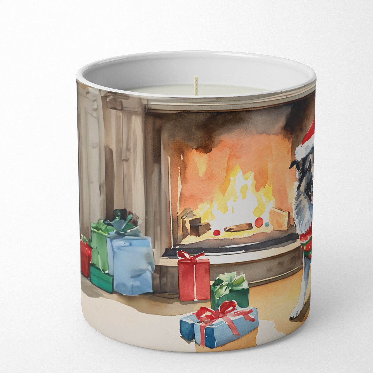 Buy this Norwegian Elkhound Cozy Christmas Decorative Soy Candle