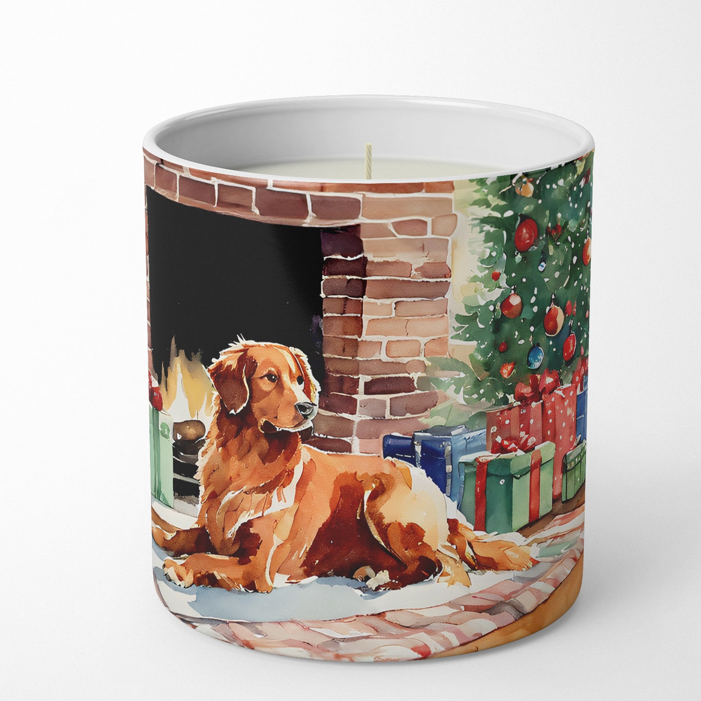 Nova Scotia Duck Tolling Retriever Cozy Christmas Decorative Soy Candle