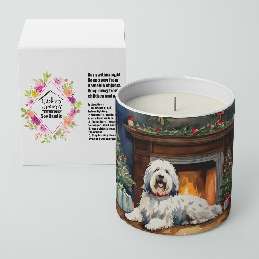 Old English Sheepdog Cozy Christmas Decorative Soy Candle