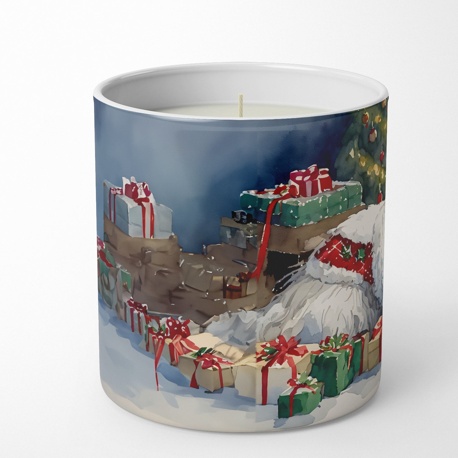 Buy this Old English Sheepdog Cozy Christmas Decorative Soy Candle
