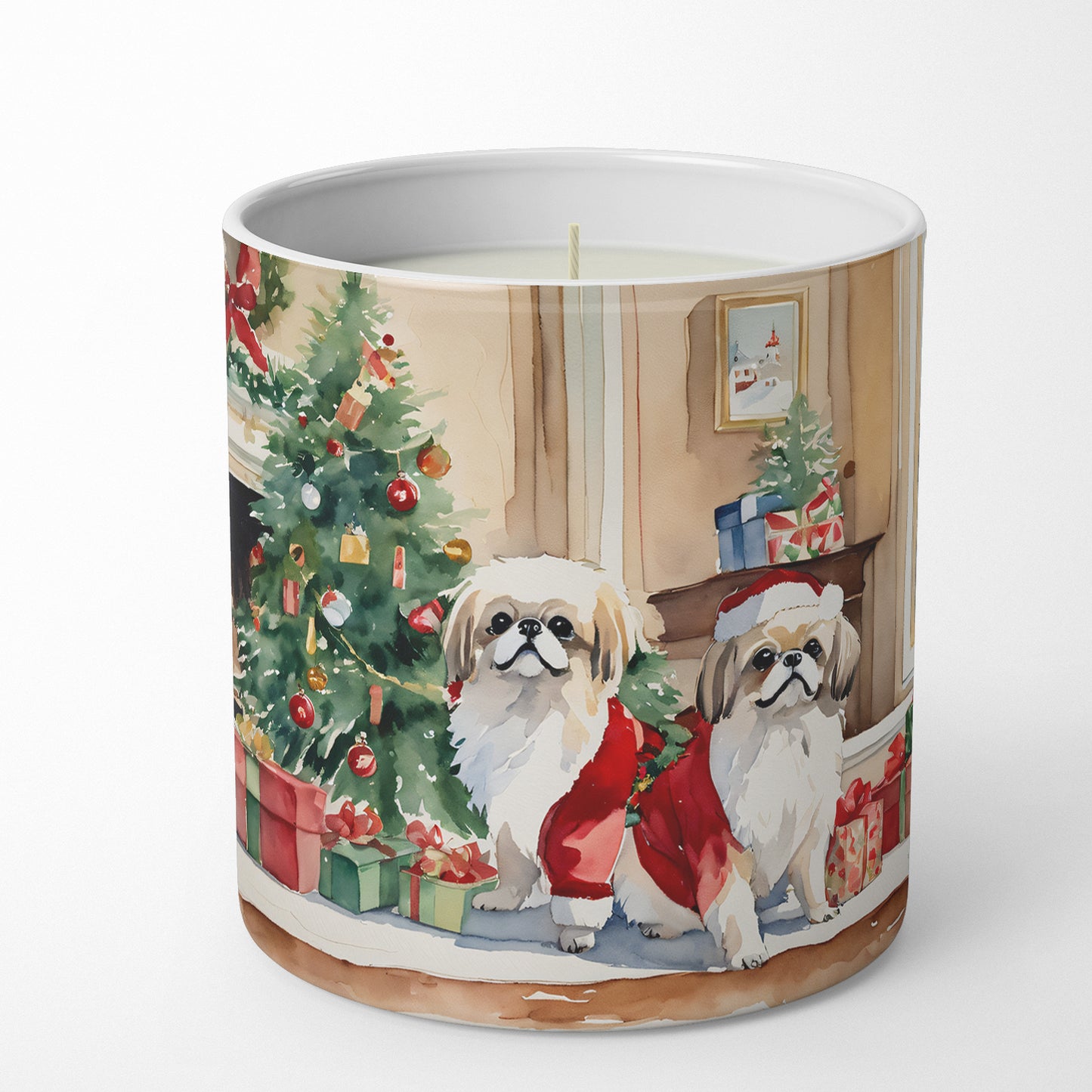 Pekingese Cozy Christmas Decorative Soy Candle