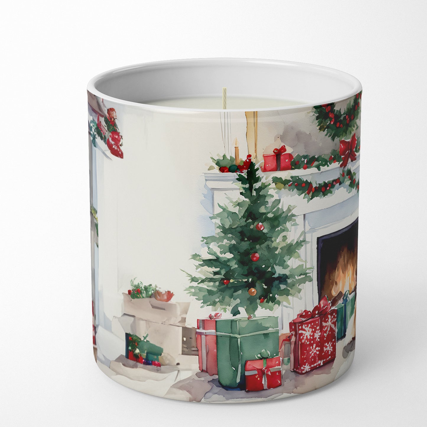 Buy this Pomeranian Cozy Christmas Decorative Soy Candle